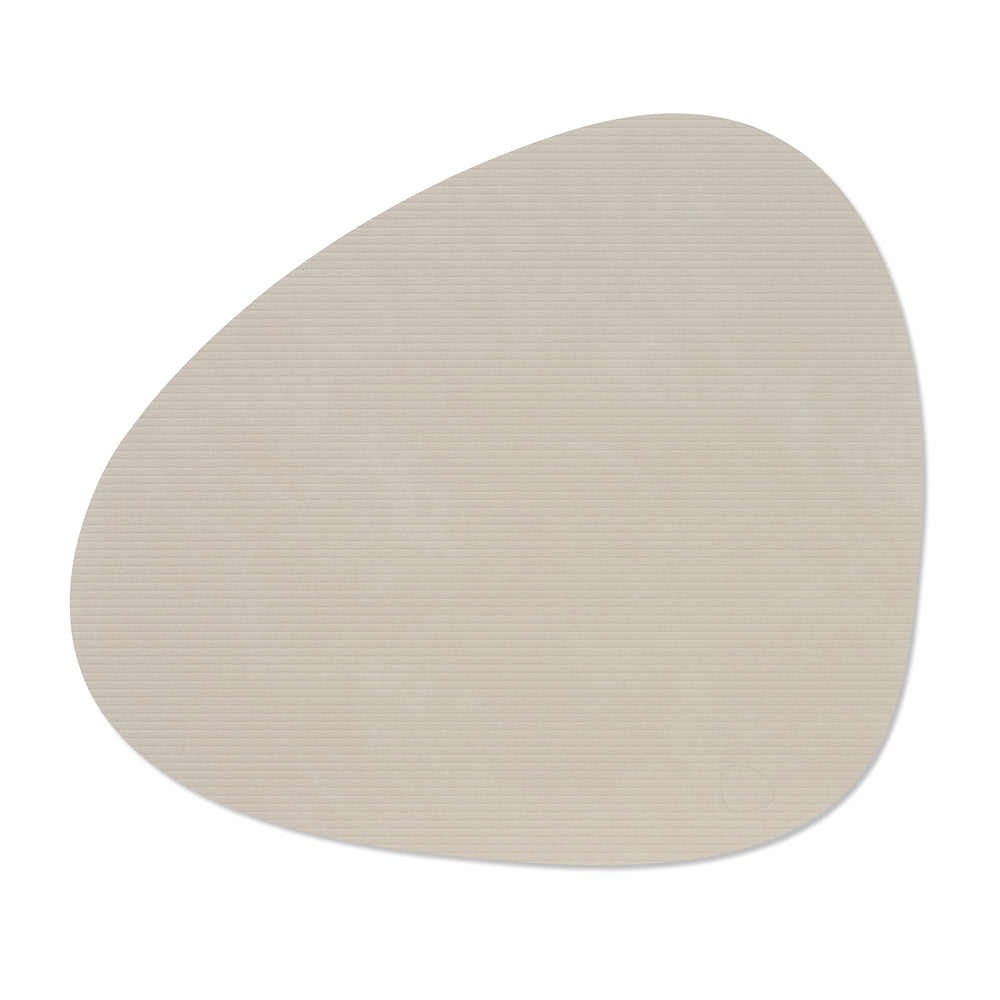 Lind DNA - Tischset Curve L | Corduroy / Corduroy oyster weiß