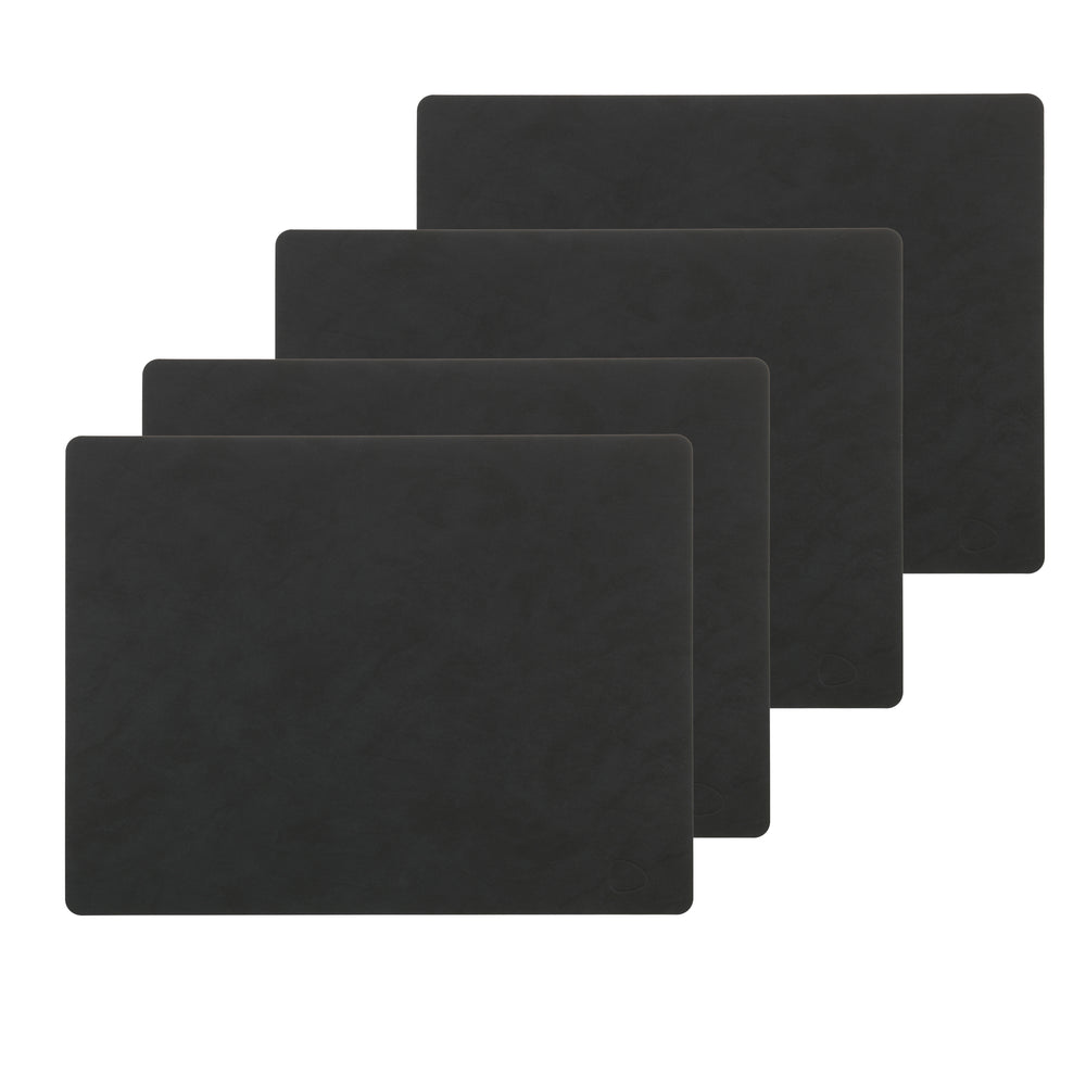 Lind DNA - Tischset Square L (4er-Set) | Nupo schwarz