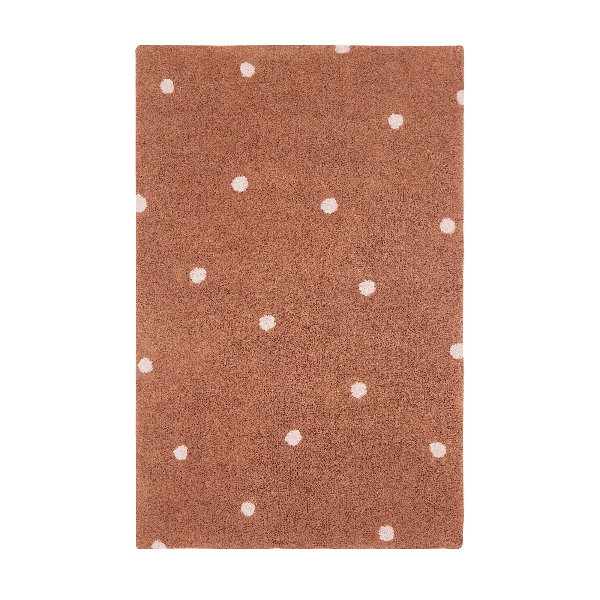 Lorena Canals - Mini Dot Teppich | chestnut/natur
