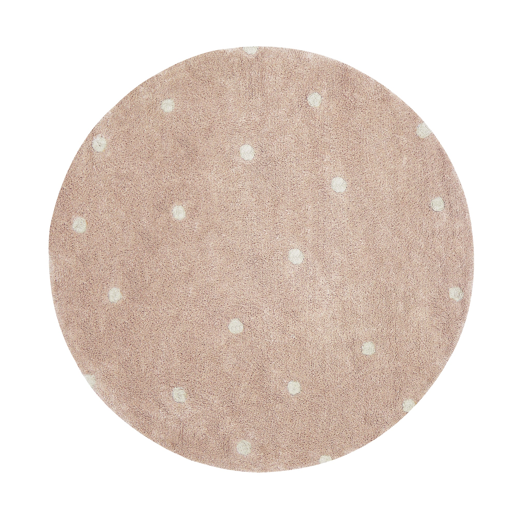 Lorena Canals - Round Dot Teppich | rose/natur