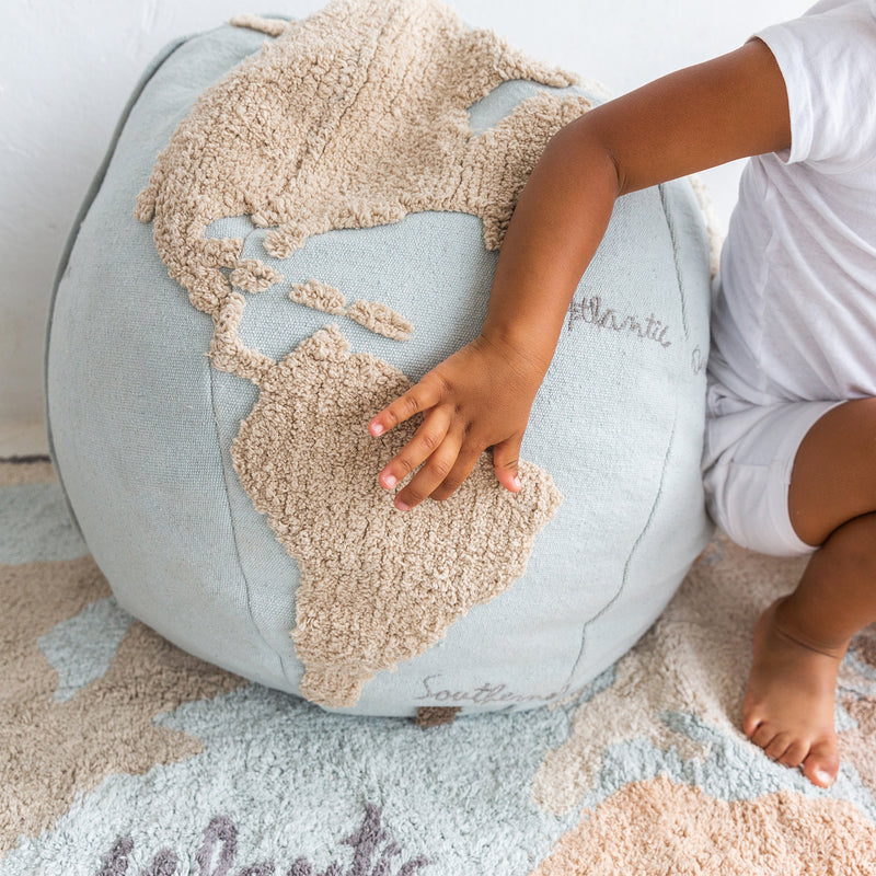 Lorena Canals - World Map Pouf