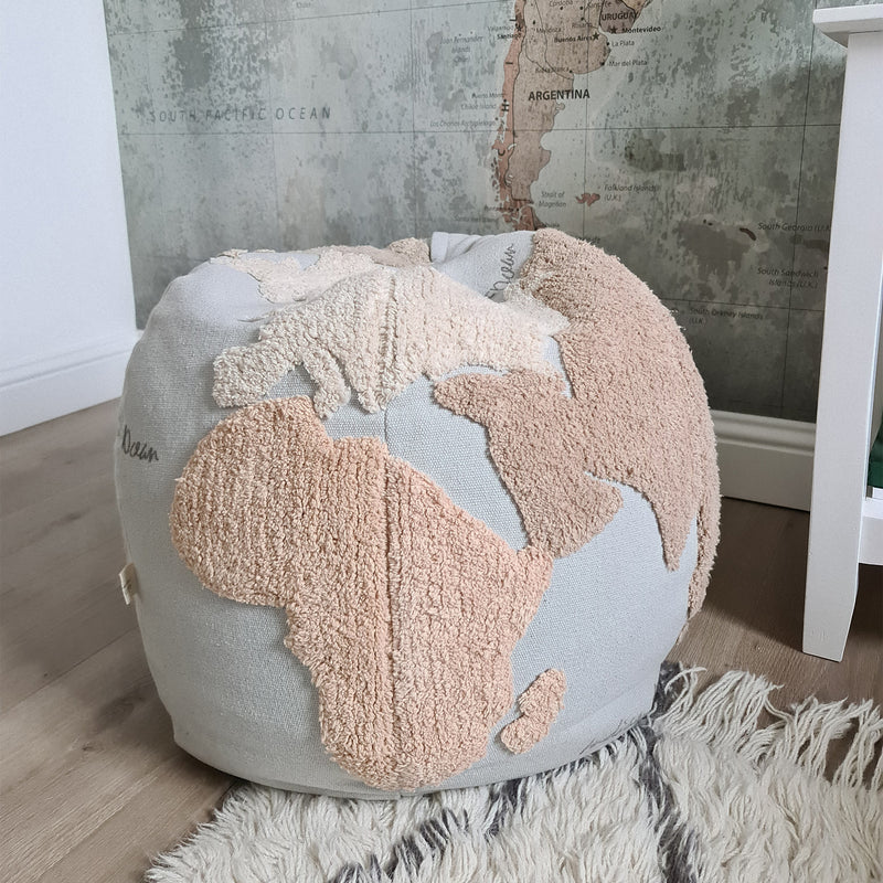 Lorena Canals - World Map Pouf