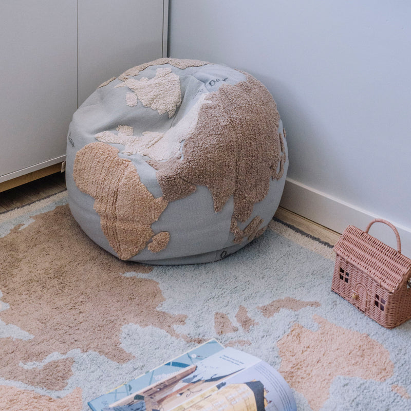 Lorena Canals - World Map Pouf