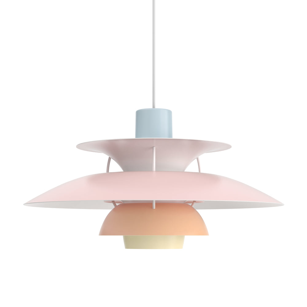 Louis Poulsen - PH 5 Pendelleuchte | blau/rosa/pfirsich