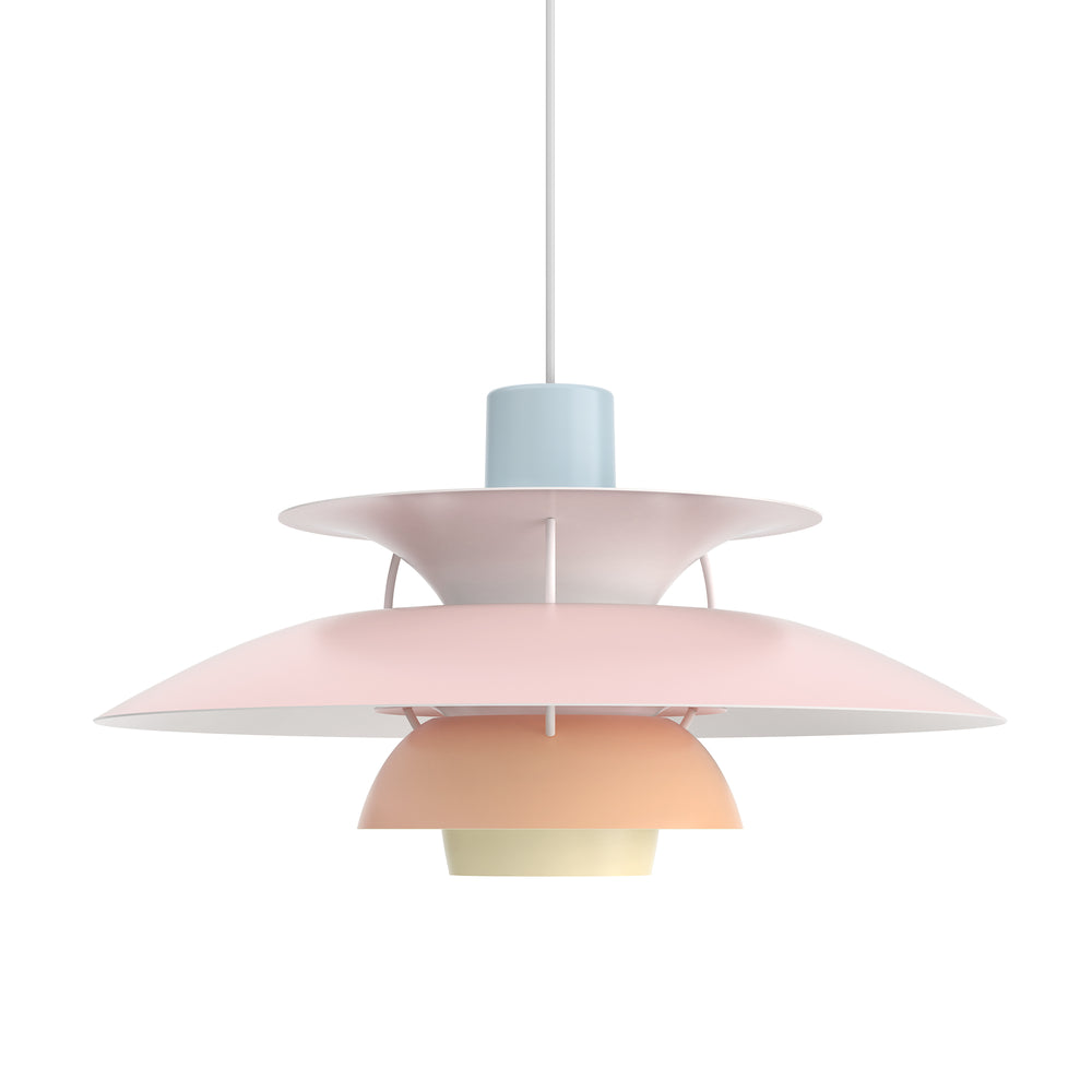 Louis Poulsen - PH 5 Pendelleuchte | blau/rosa/pfirsich