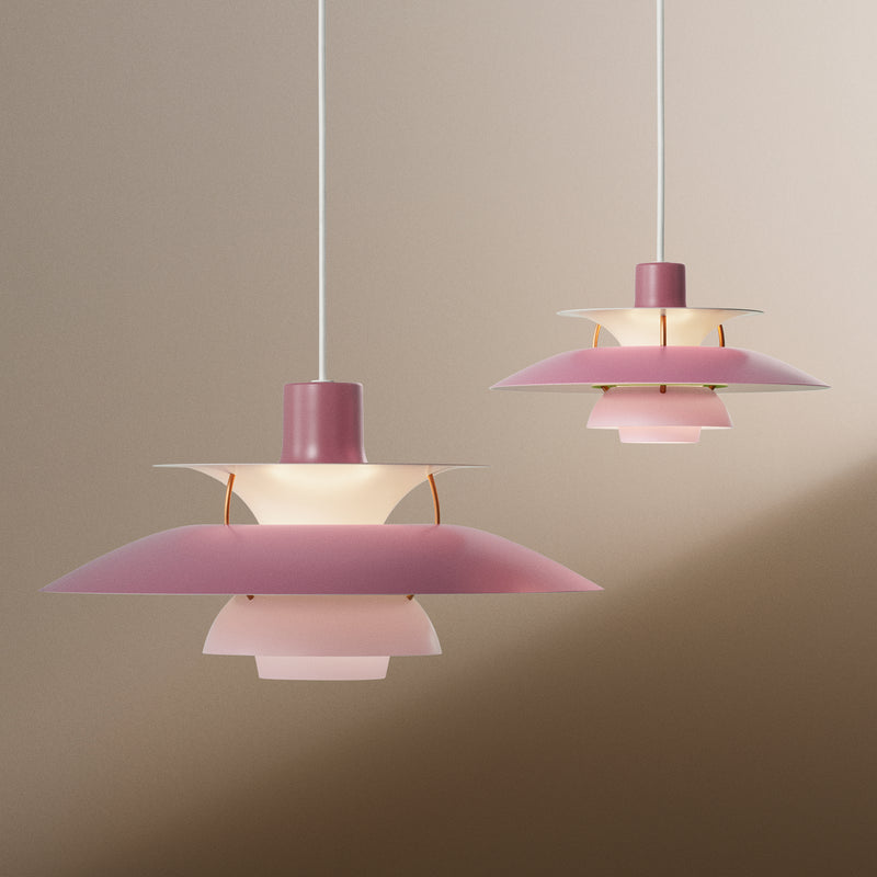 Louis Poulsen - PH 5 Pendelleuchte | blau/rosa/pfirsich