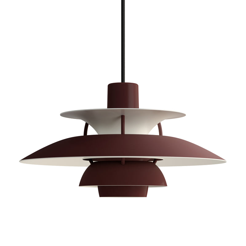 Louis Poulsen - PH 5 Pendelleuchte | burgundy
