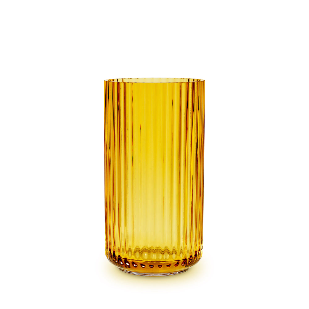 Lyngby Porcelæn - Glasvase H 15,5 cm | amber