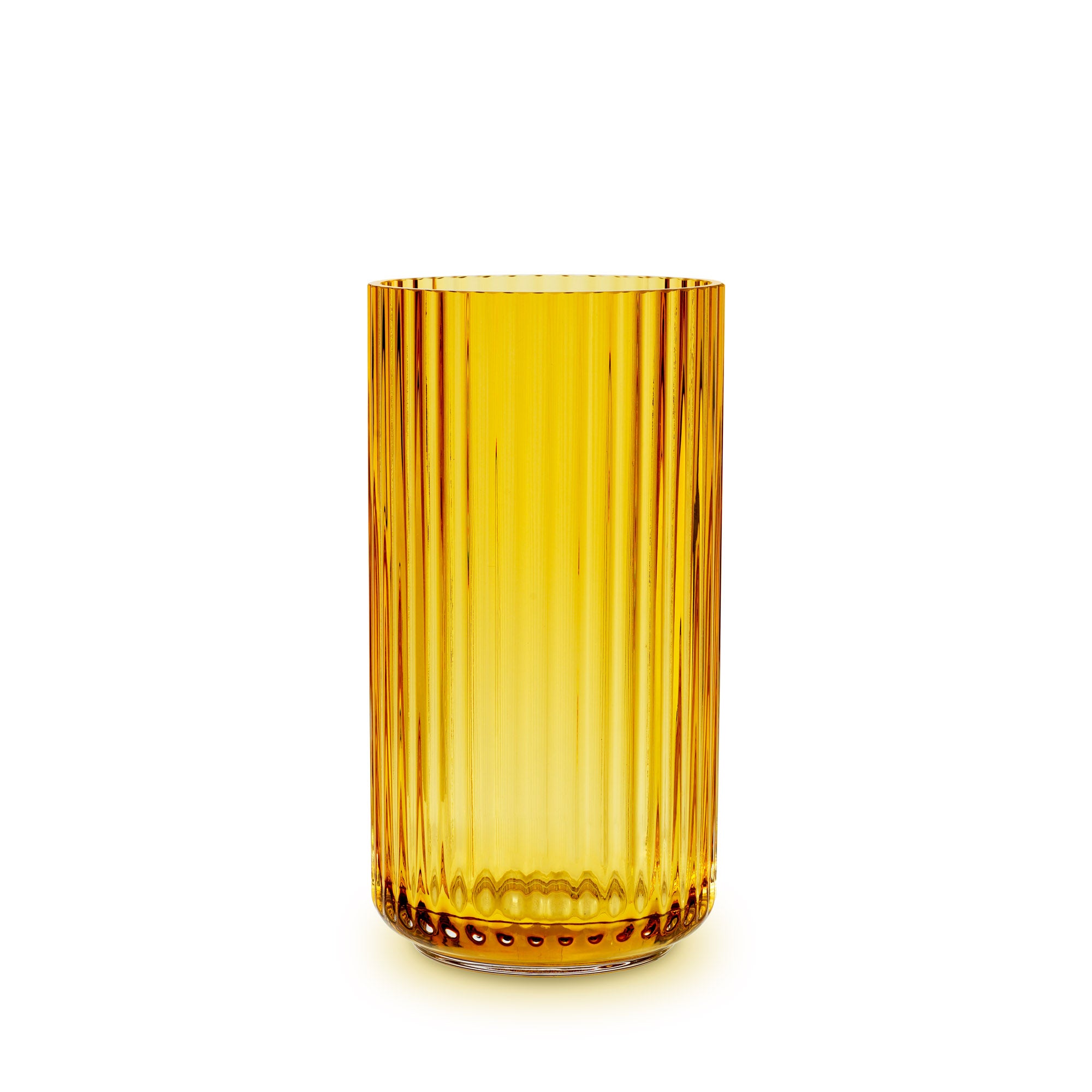 Lyngby Porcelæn - Glasvase H 15,5 cm | amber