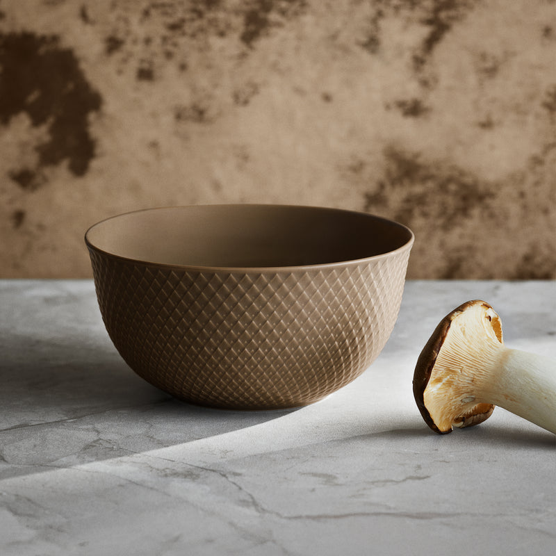 Lyngby Porcelæn - Rhombe Schale | Ø 17,5 cm / clay