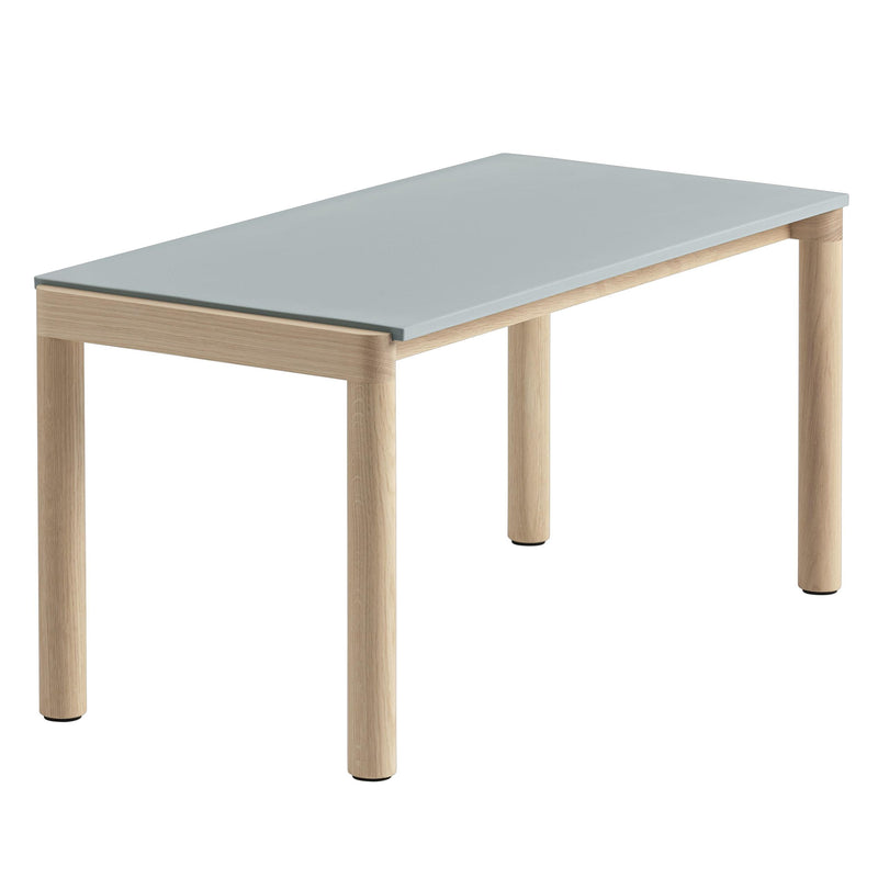Muuto - Couple Couchtisch | 1 Plain / 84 x 40 cm / Eiche/hellblau