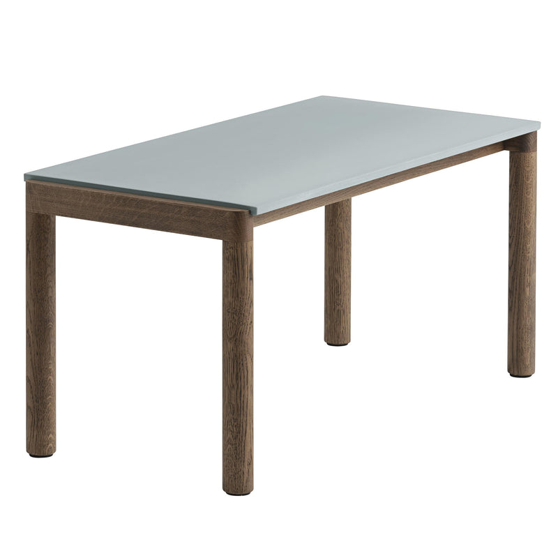 Muuto - Couple Couchtisch | 1 Plain / 84 x 40 cm / Eiche dunkel geölt/hellblau