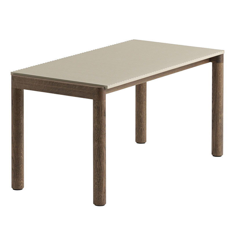 Muuto - Couple Couchtisch | 1 Wavy / 84 x 40 cm / Eiche dunkel geölt/sand