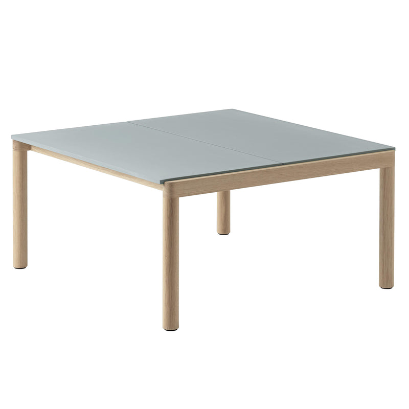 Muuto - Couple Couchtisch | 2 Plain / 84 x 80 cm / Eiche/hellblau