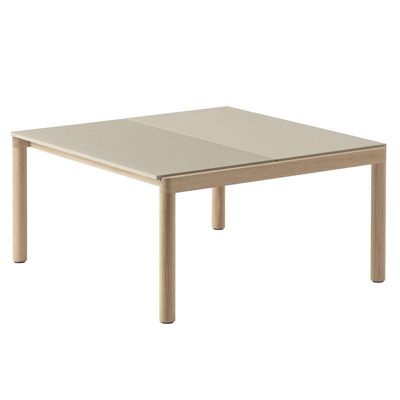Muuto - Couple Couchtisch | 1 Plain / 84 x 80 cm / Eiche/sand