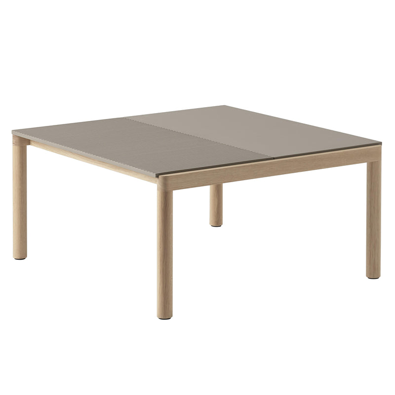 Muuto - Couple Couchtisch | 1 Plain / 84 x 80 cm / Eiche/taupe
