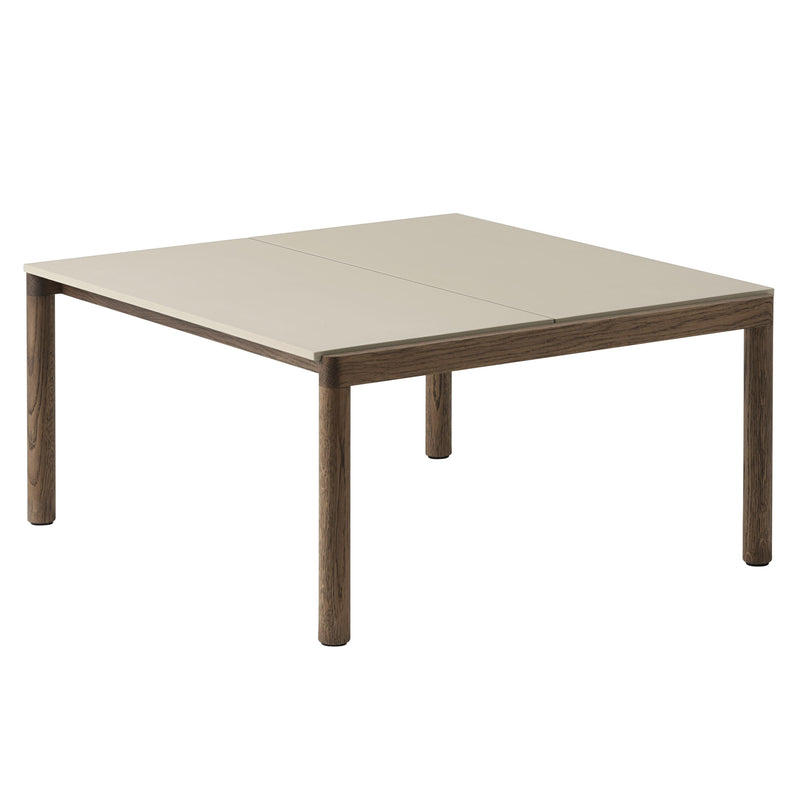 Muuto - Couple Couchtisch | 2 Plain / 84 x 80 cm / Eiche dunkel geölt/sand