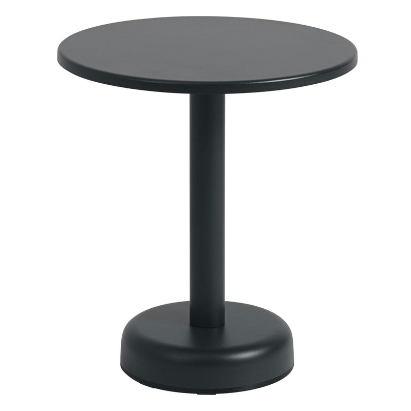 Muuto - Linear Steel Outdoor Kaffeetisch | Ø 42 x H 47 cm / anthrazitschwarz