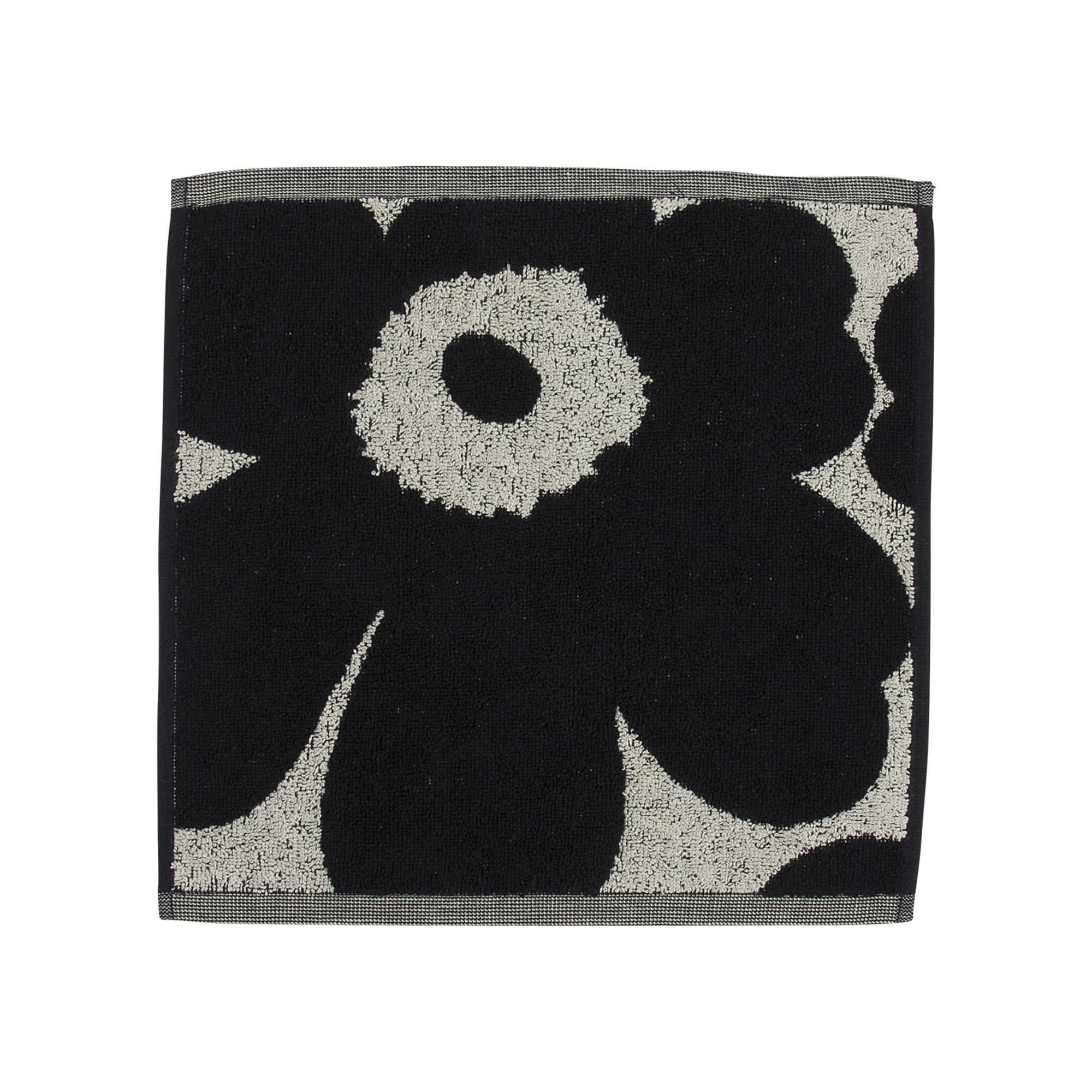 Marimekko - Unikko Solid Mini-Handtuch | baumwollweiß/dunkelblau
