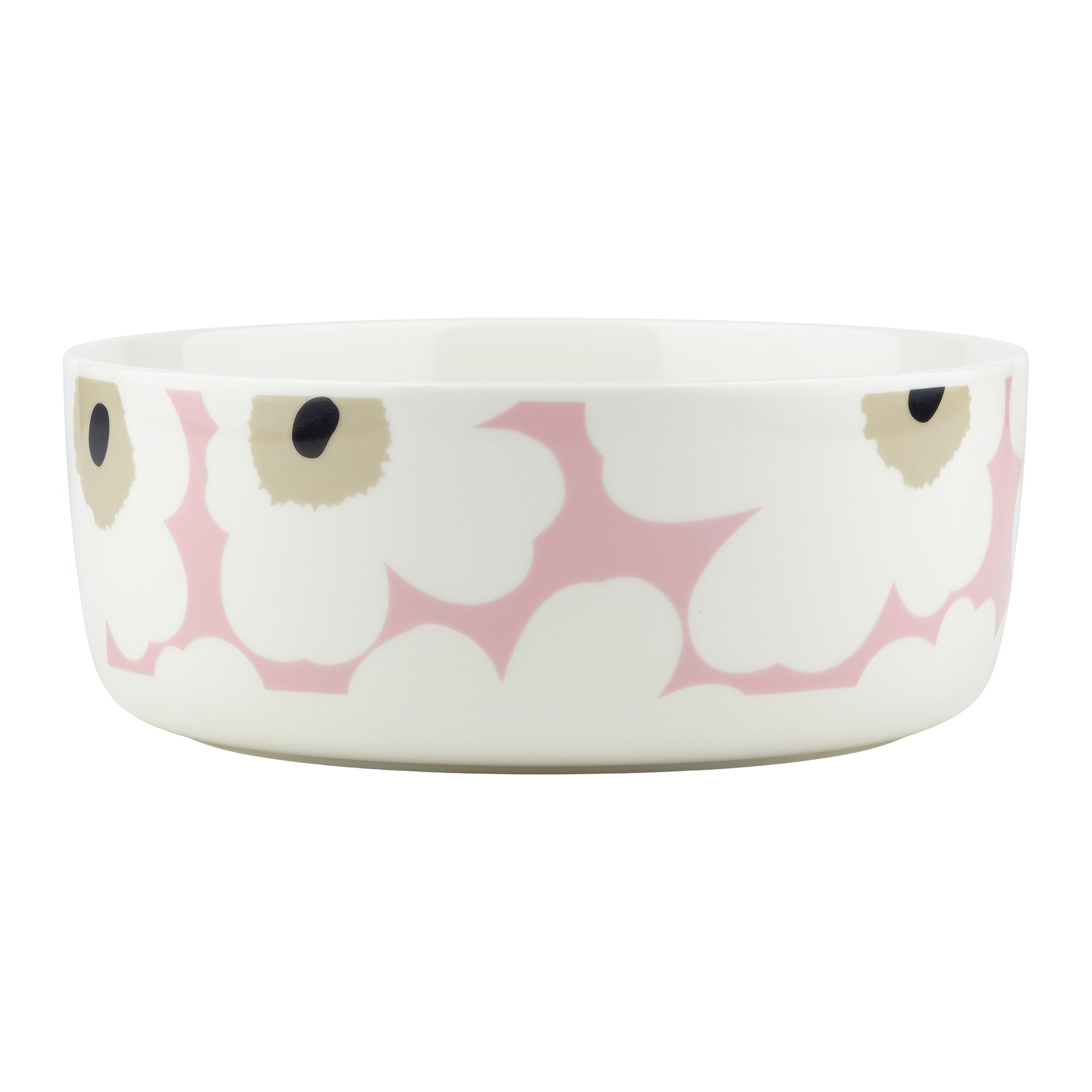 Marimekko - Oiva Unikko Schale | 1500 ml / off white/pink/sand/charcoal