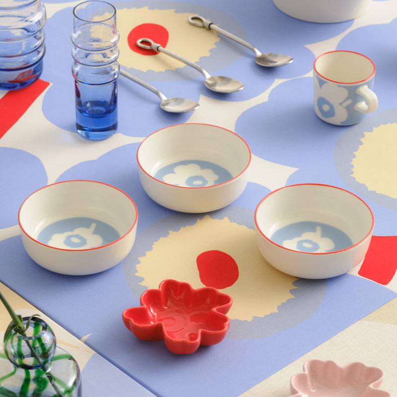 Marimekko - Oiva Unikko Schale | 400 ml / weiß/hellblau/orange