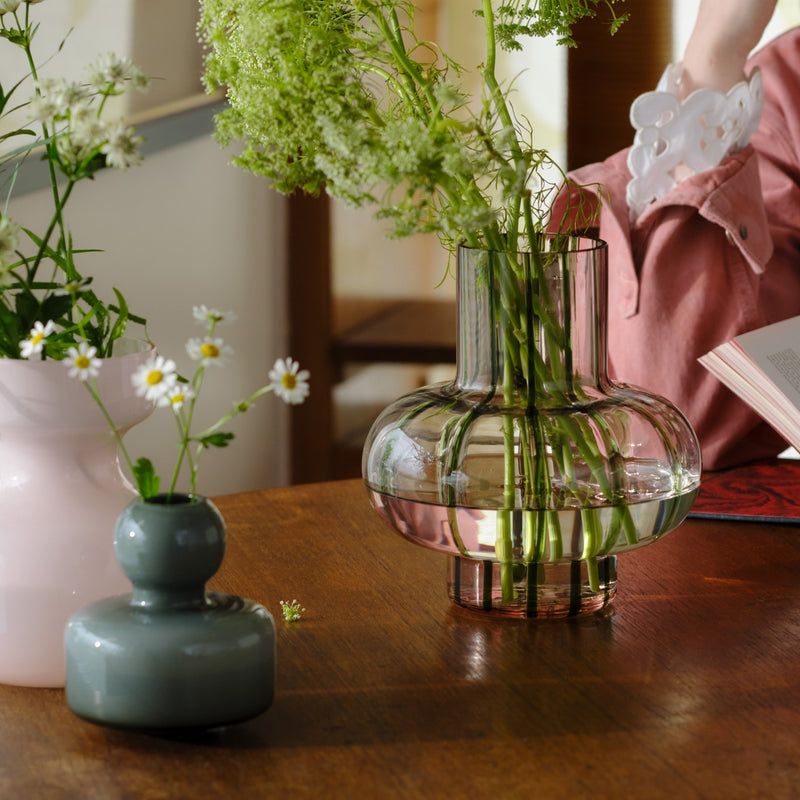 Marimekko - Umpu Vase | olive/puder/klar