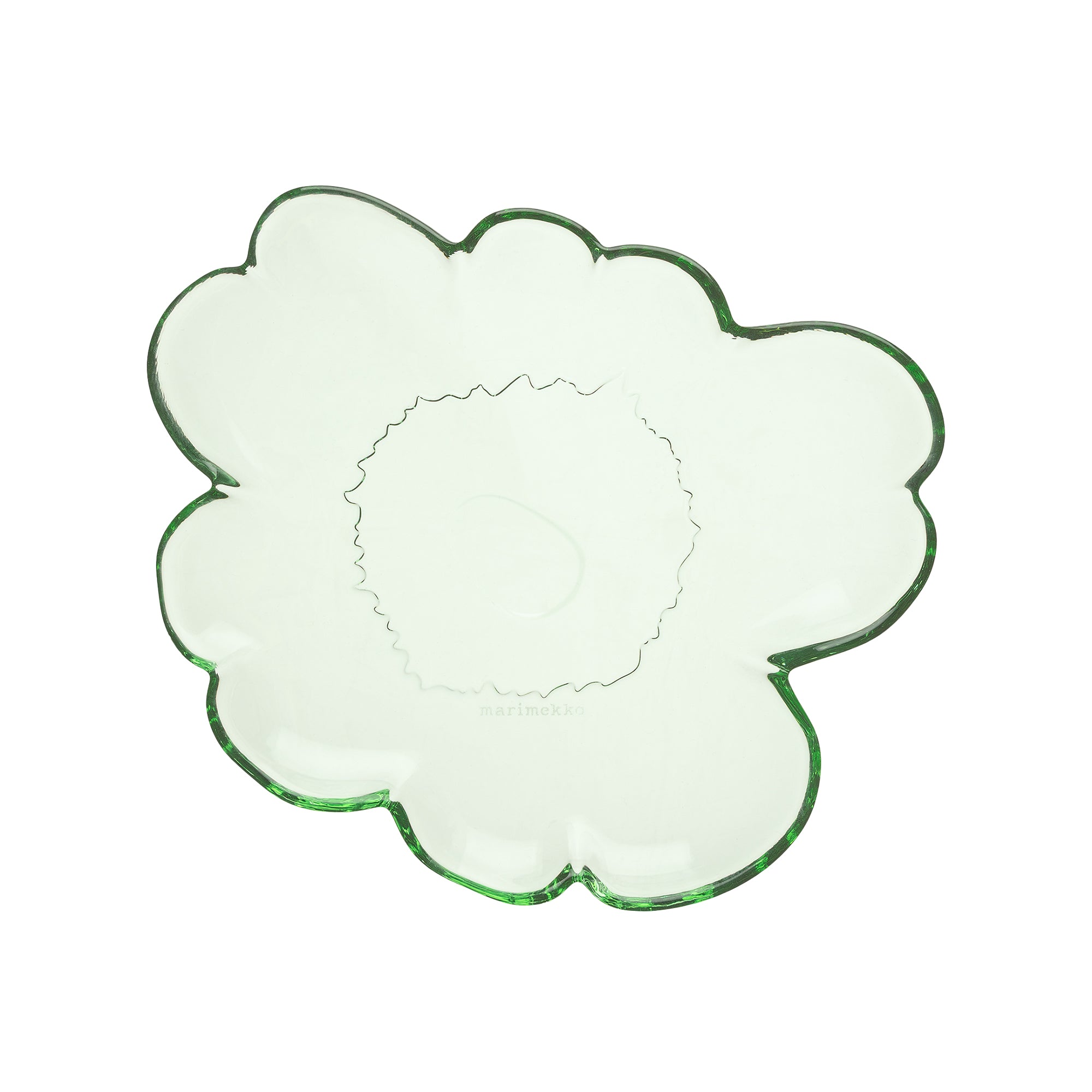 Marimekko - Unikko Glasteller | 20 cm / grün