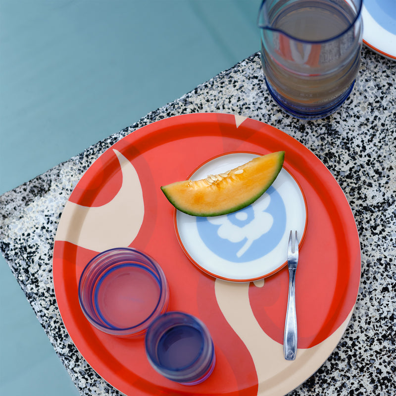 Marimekko - Unikko Teller | Ø 13,5 cm / weiß/hellblau/orange