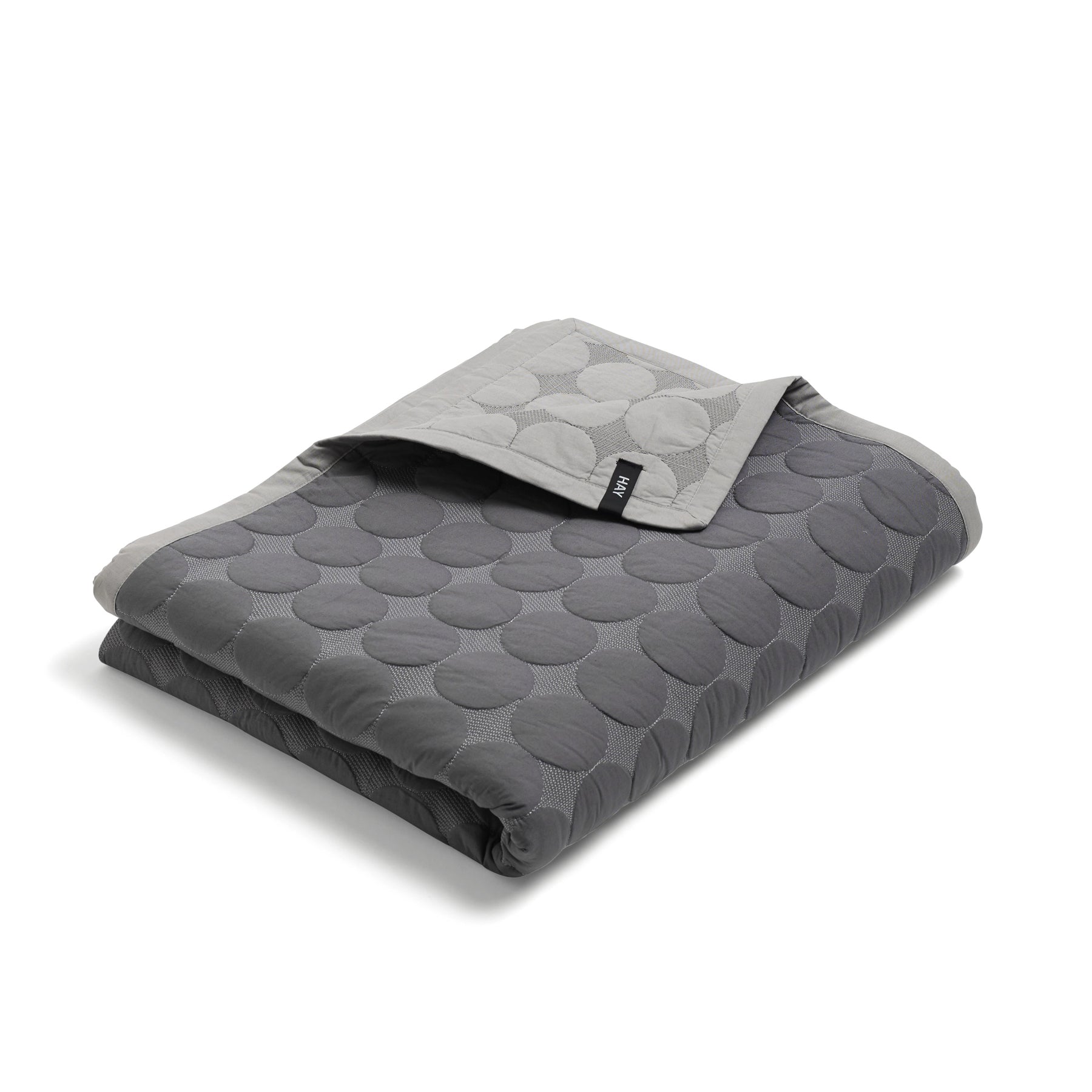 HAY - Mega Dot Tagesdecke | 260 x 260 cm / Dark Grey, 235 x 245 cm / Dark Grey