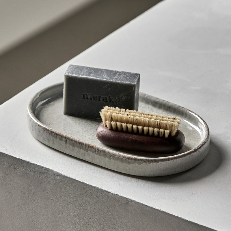 Meraki - Datura Tablett | 20 x 12,5 cm / shellish grey