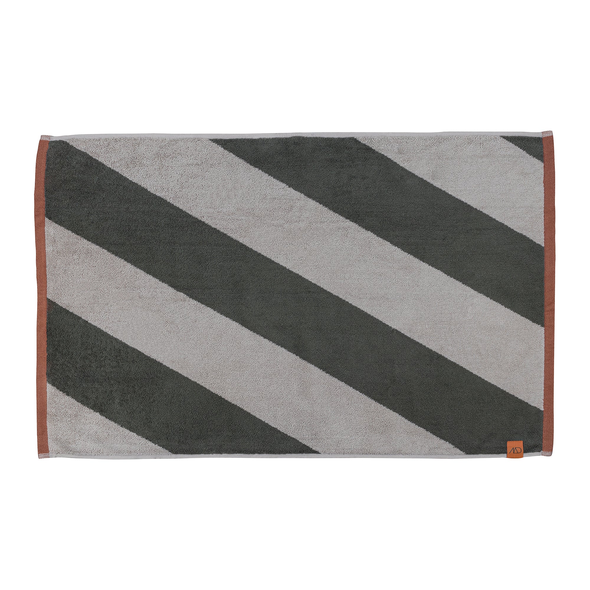 Mette Ditmer - Diagonal Badematte | dark olive