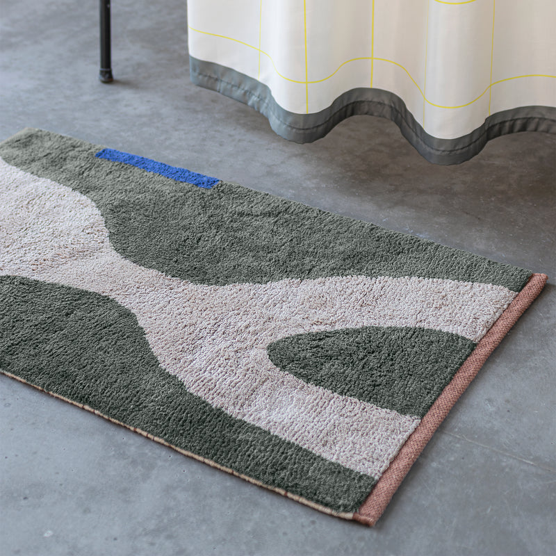 Mette Ditmer - Figura Teppich | 80 x 50 cm / dark olive