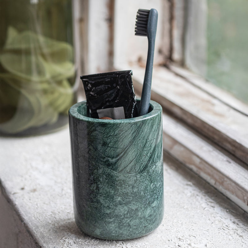Mette Ditmer - Marble Zahnputzbecher | dark forest