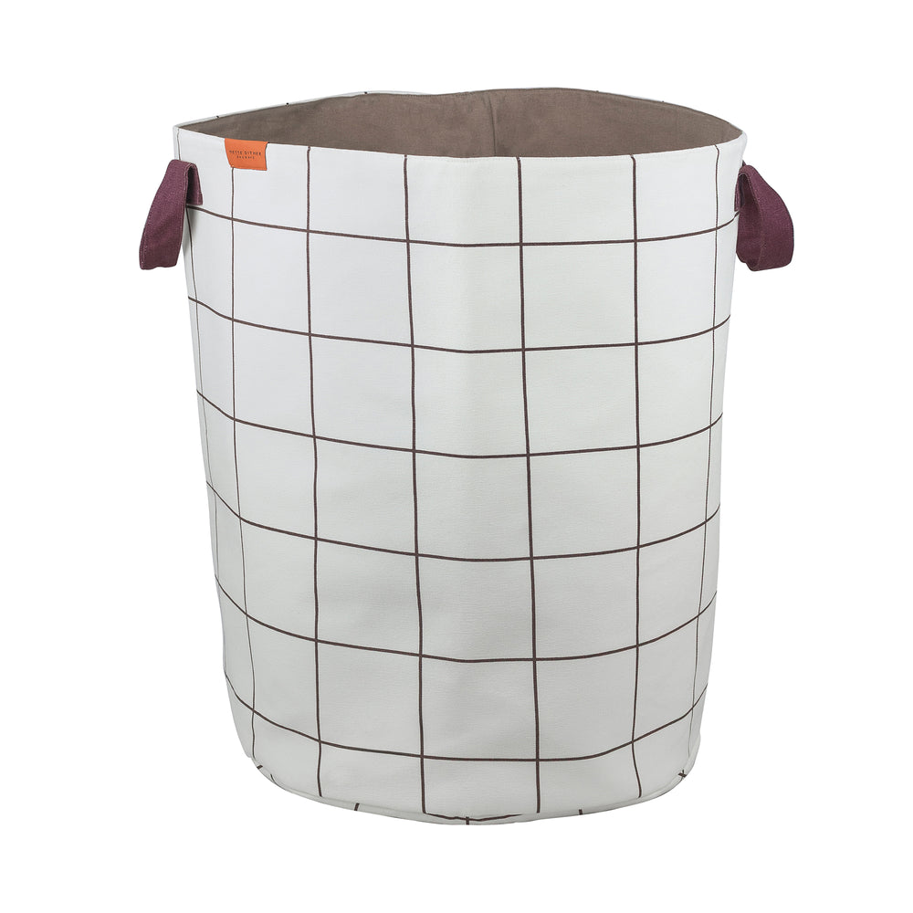 Mette Ditmer - Mesh Wäschekorb | brown/off-white