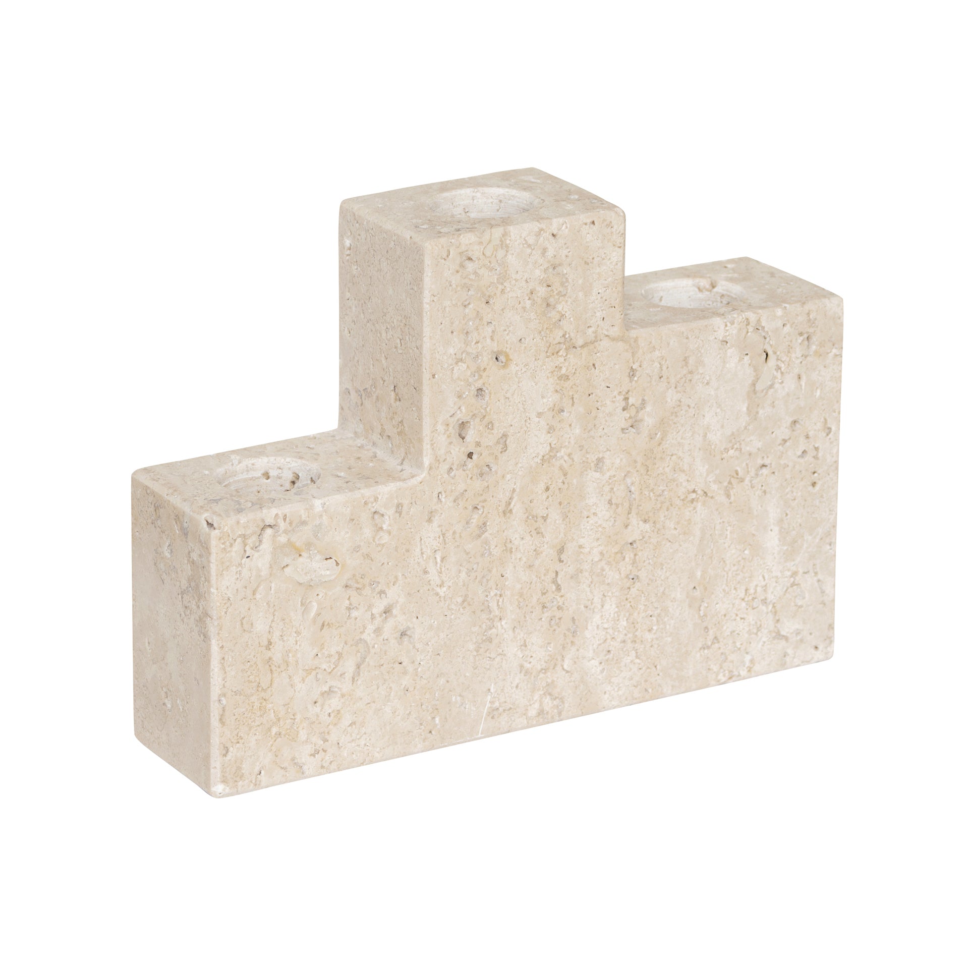 Mette Ditmer - Step Kerzenhalter | trio / Travertine leinen