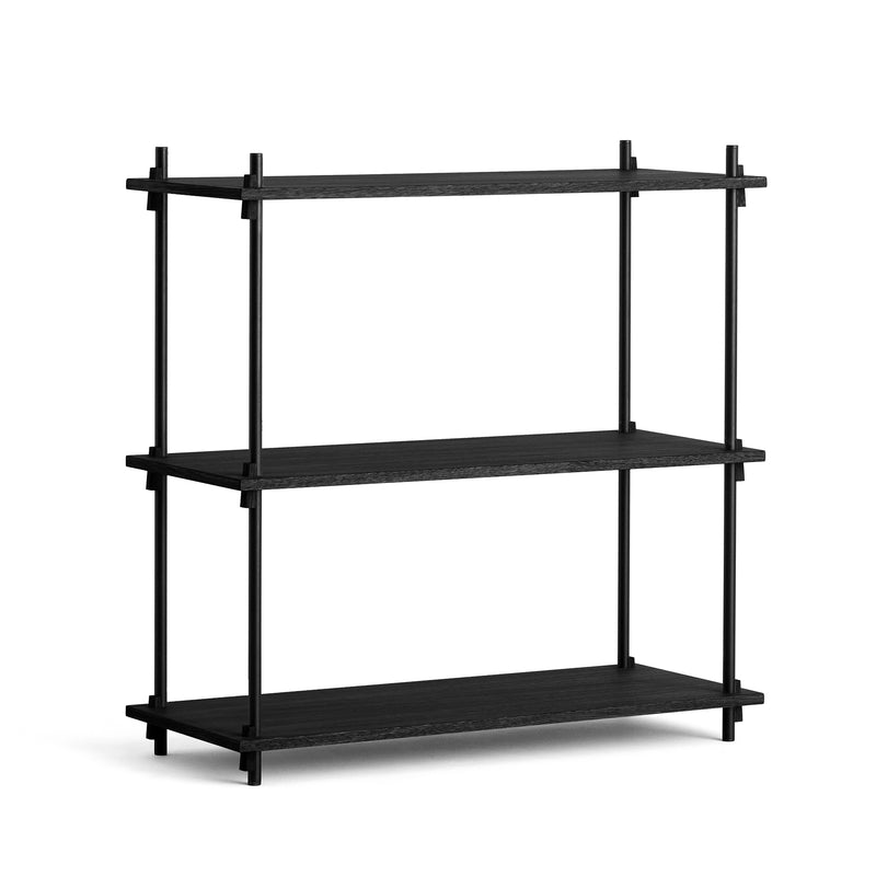 Moebe - Shelving System | Eiche schwarz gebeizt / Low / schwarz