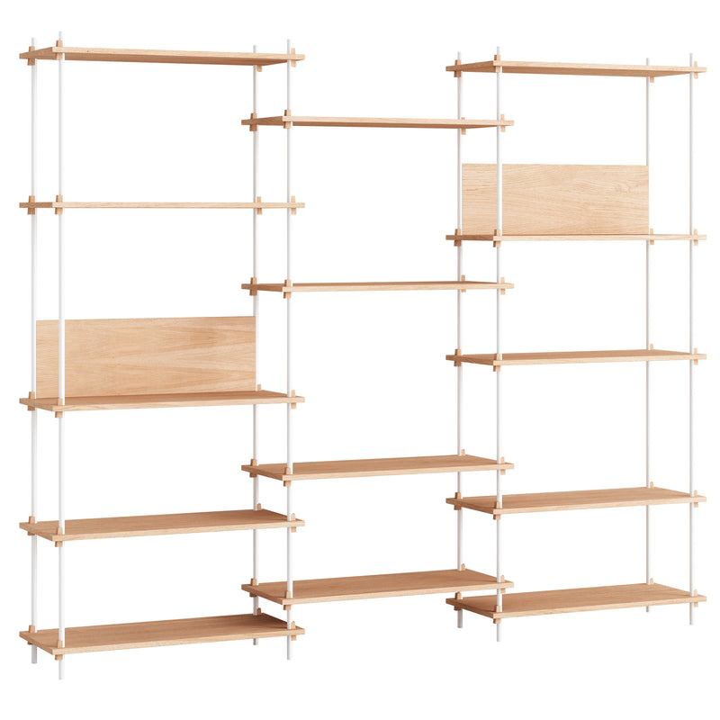 Moebe - Shelving System | Eiche geölt / Tall Triple / weiß
