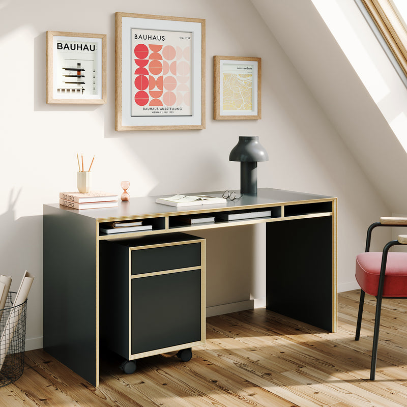 Müller Small Living - Bridge Container | Tür links / schwarz, Tür rechts / schwarz