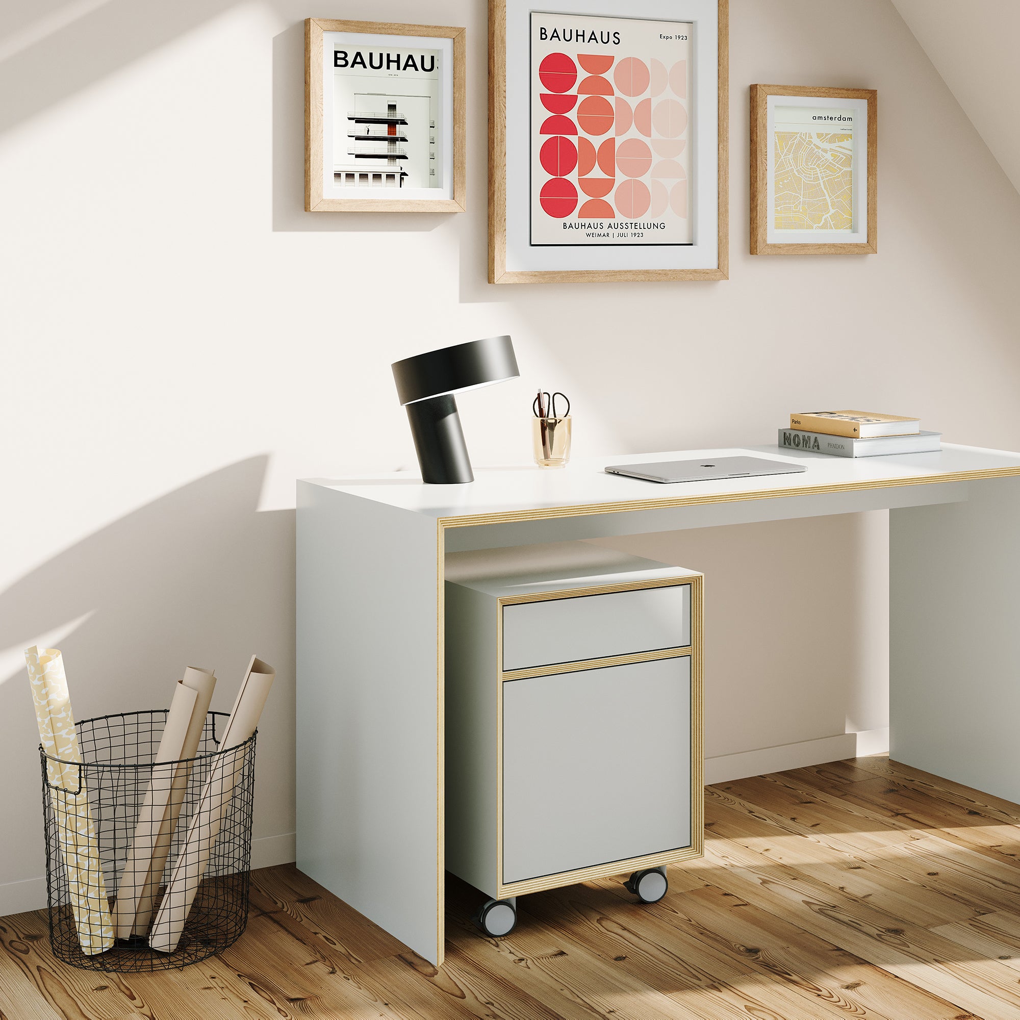 Müller Small Living - Bridge Container | Tür links / weiß, Tür rechts / weiß