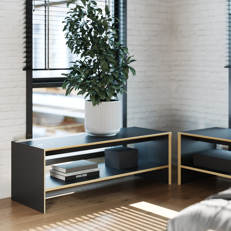 Müller Small Living - Bridge Two Sitzbank mit Ablage | schwarz
