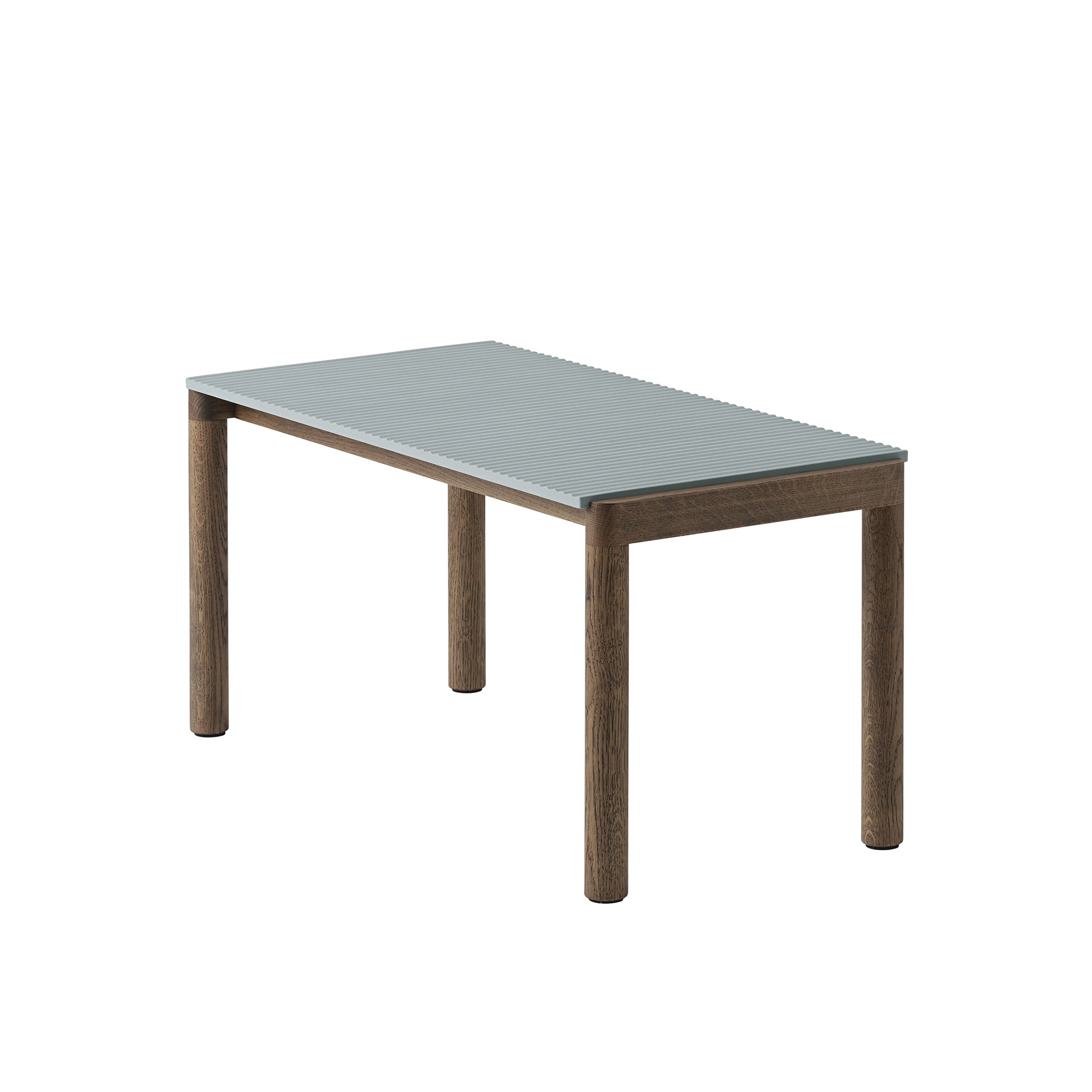 Muuto - Couple Couchtisch | 1 Wavy / 84 x 40 cm / Eiche dunkel geölt/hellblau