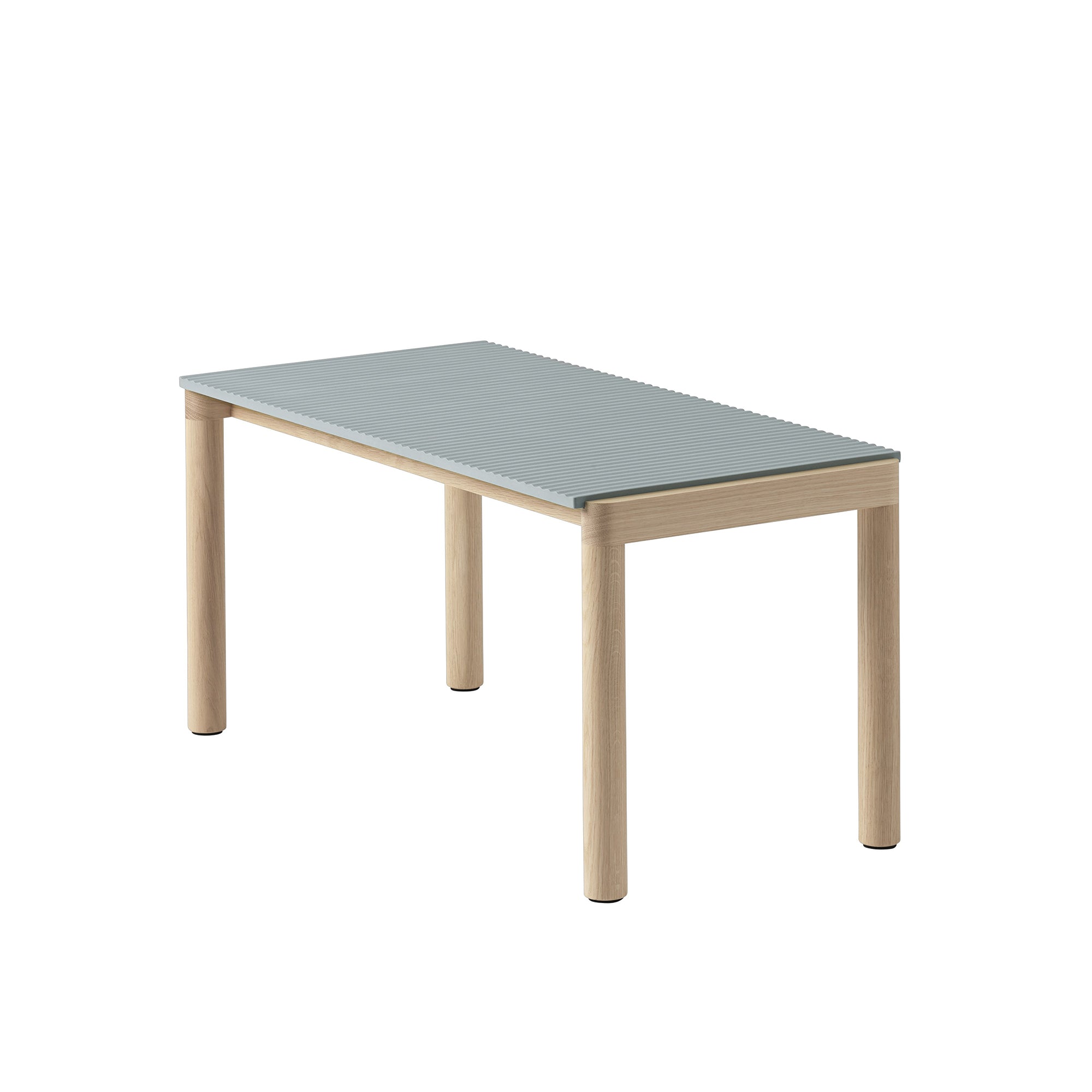 Muuto - Couple Couchtisch | 1 Wavy / 84 x 40 cm / Eiche/hellblau