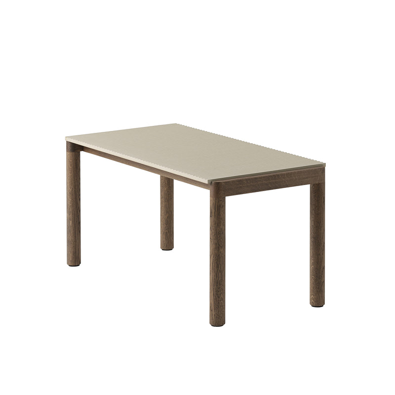 Muuto - Couple Couchtisch | 1 Wavy / 84 x 40 cm / Eiche dunkel geölt/sand
