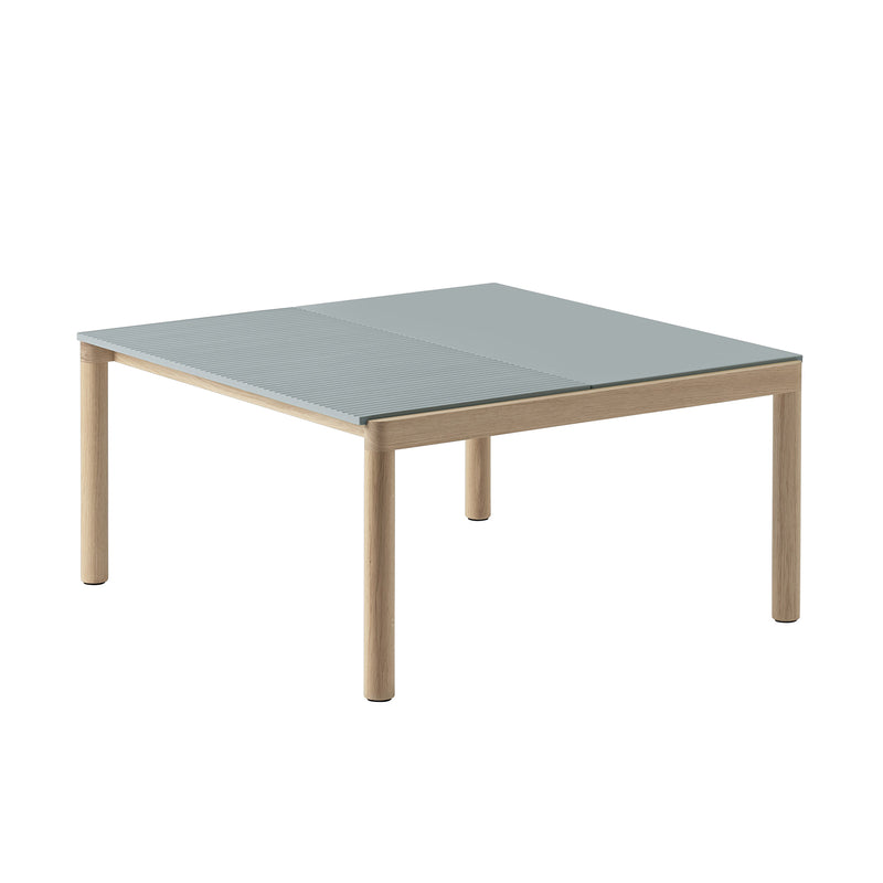 Muuto - Couple Couchtisch | 1 Plain / 84 x 80 cm / Eiche/hellblau