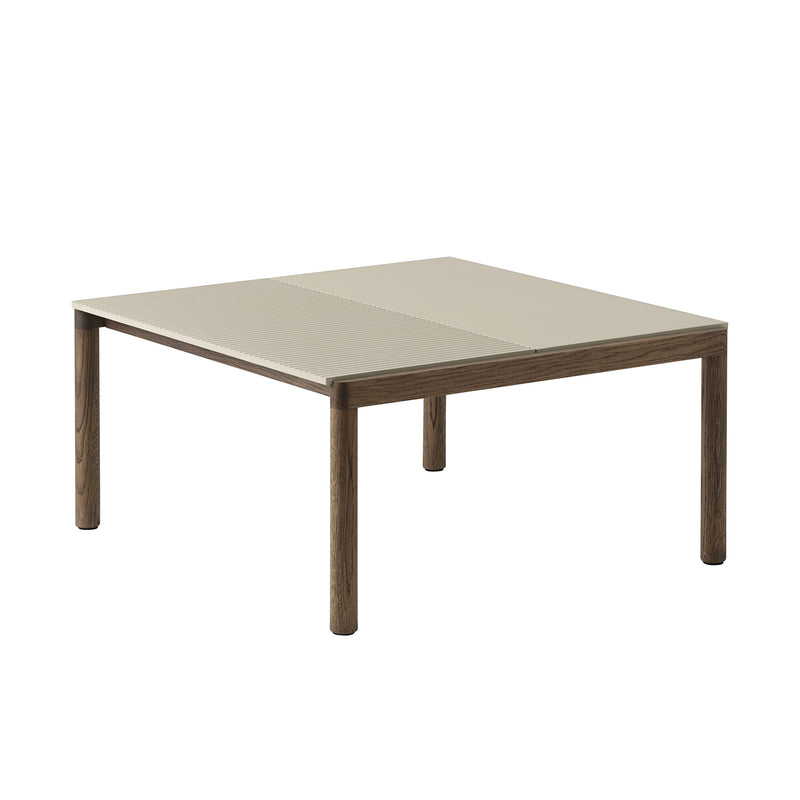Muuto - Couple Couchtisch | 1 Plain / 84 x 80 cm / Eiche dunkel geölt/sand