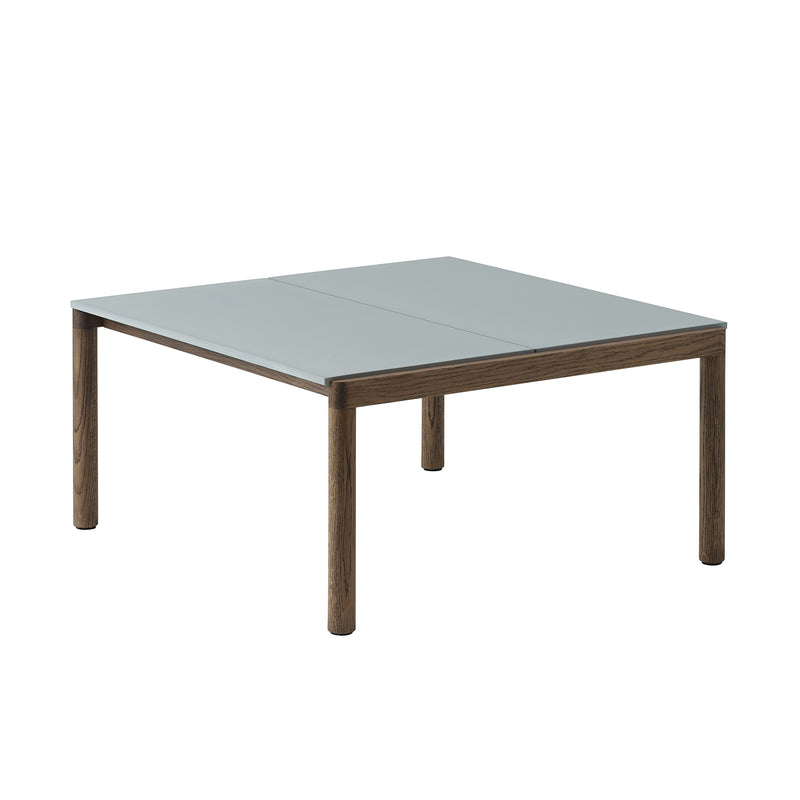 Muuto - Couple Couchtisch | 2 Plain / 84 x 80 cm / Eiche dunkel geölt/hellblau