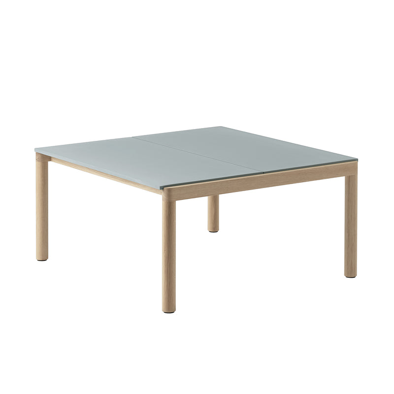 Muuto - Couple Couchtisch | 2 Plain / 84 x 80 cm / Eiche/hellblau