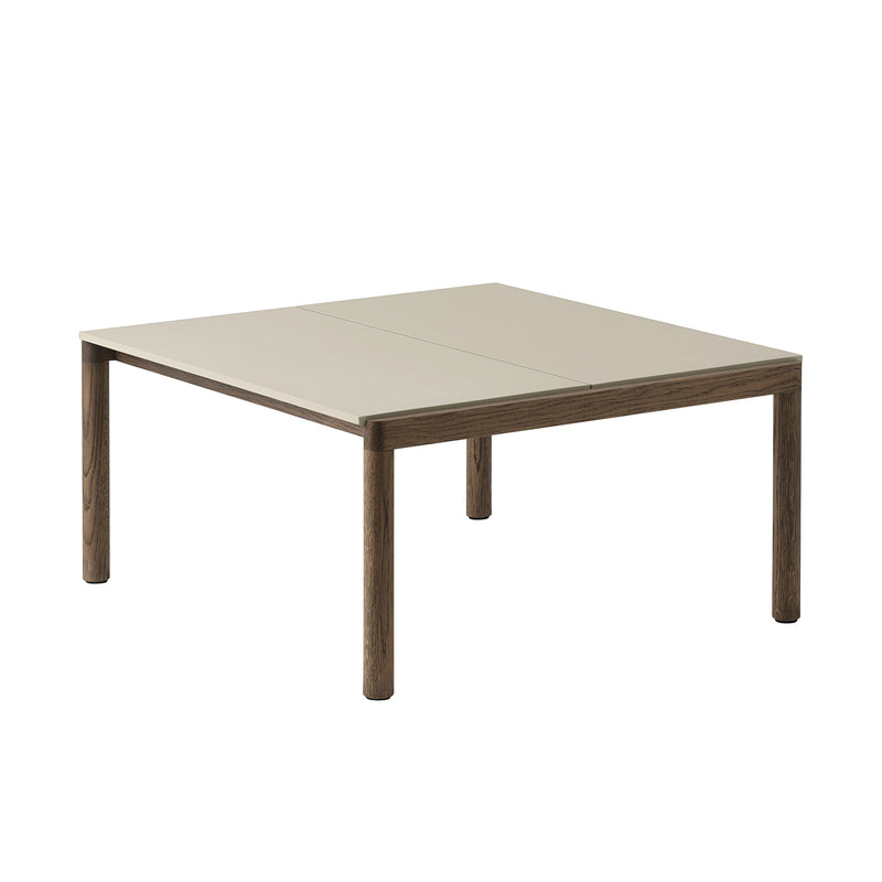 Muuto - Couple Couchtisch | 2 Plain / 84 x 80 cm / Eiche dunkel geölt/sand