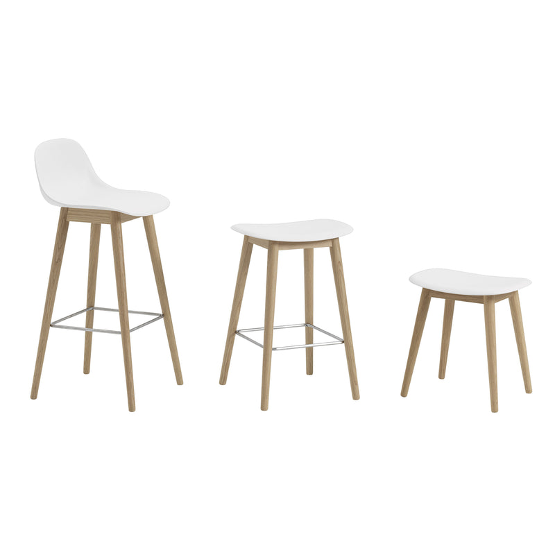 Muuto - Fiber Barhocker Wood Base
