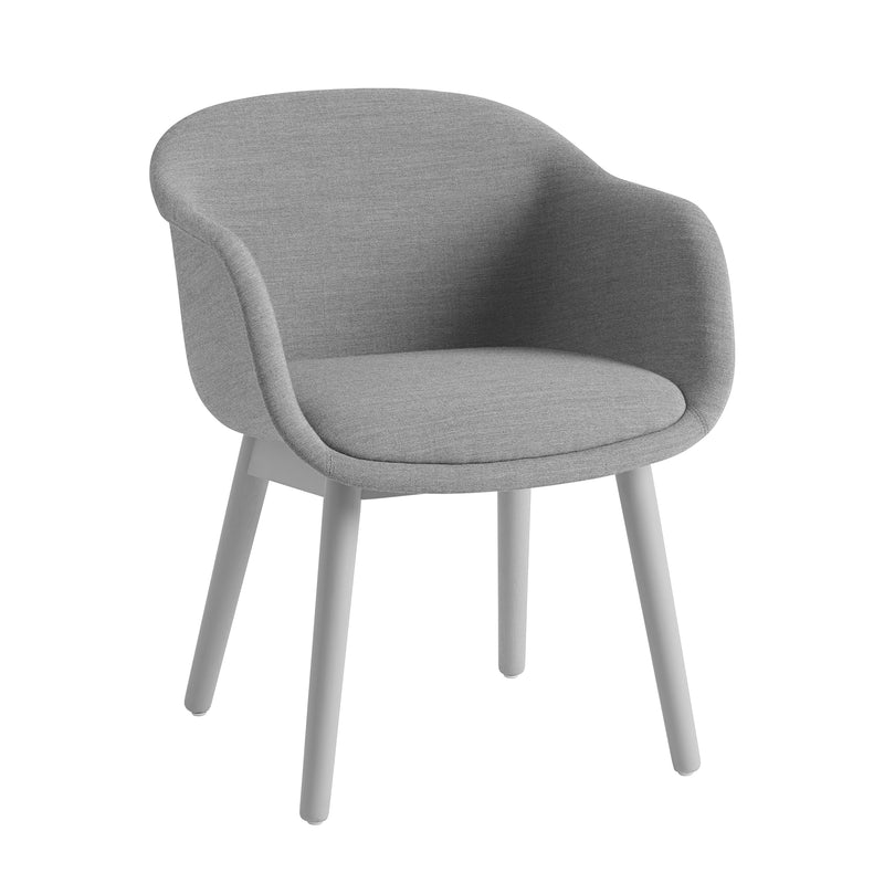 Muuto - Fiber Conference Armlehnstuhl | Kvadrat Remix 3 grau (133) / Eiche grau